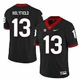 Georgia Bulldogs 13 Elijah Holyfield Black Nike College Football Jersey Dzhi,baseball caps,new era cap wholesale,wholesale hats